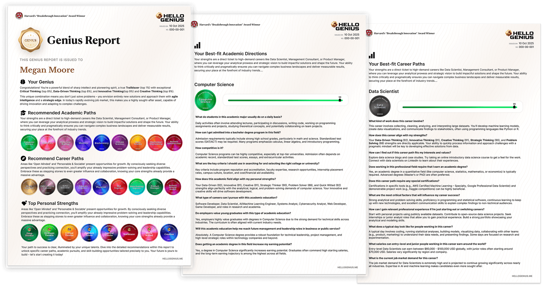 Get your HelloGenius Report